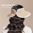 thumbnail image 3 of Womens Sun Visor Hats, Packable Wide Brim Ponytail Beach Hat Straw Visor Summer Beach Vacation Essentials for Womens, 3 of 7
