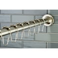 thumbnail image 2 of Kingston SCC3118 Edenscape 60-Inch to 72-Inch Adjustable Shower Curtain Rod with Rings in Brushed Nickel, 2 of 7