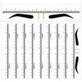 thumbnail image 4 of 50pcs Disposable Eyebrow Stencils Yellow Wide Brow Makeup Templates for Precise Shaping and Positioning Tools for Women, 4 of 5