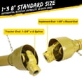 thumbnail image 4 of AKDSteel PTO Shaft, 1-3/8" PTO Drive Shaft, Round Ends, 6 Spline Tractor Driveline, Yellow PTO Shaft for Finish Mower, Rotary Cutter, 4 of 8