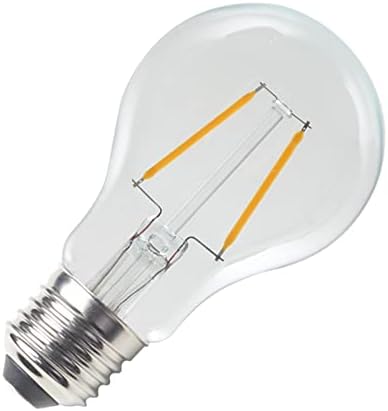 A19 Edison Led Bulb,2W LED Filament Light Bulbs 20W Incandescent Equivalent Warm White 2700K, Non-Dimmable, Classic Clear Glass for Home Wall Sconce Chandelier, 8 Pack