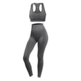 thumbnail image 4 of Conjunto de dos piezas de mallas y Top corto para mujer, conjuntos de ropa de Yoga, trajes de entrenamiento sin costuras de cintura alta, trajes de entrenamiento para Fitness, ropa de gimnasio, 4 of 5