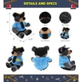 thumbnail image 2 of DolliBu Sitting Black Bear Police Officer Plush Toy - Super Soft Bear Cop Stuffed Animal Dress Up with Cute Cop Uniform & Cap Outfit - 9" Inches, 2 of 6