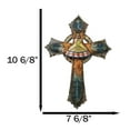 thumbnail image 2 of Southwestern Indian Feathers Teepee Sacred Eagle Faux Wooden Rustic Wall Cross, 2 of 9