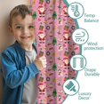 thumbnail image 3 of Blackout Kids Curtains,Pink Christmas Santa and Tree Pattern Childrens Insulated Curtains Set Of 2,Bedroom Essentials,Toddler Room Decor 52"x84", 3 of 5