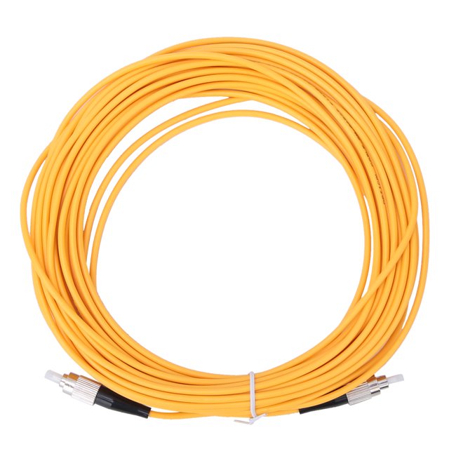 Cable de conexión de fibra óptica monomodo FC/UPC a FC/UPC de 10 m, color amarillo