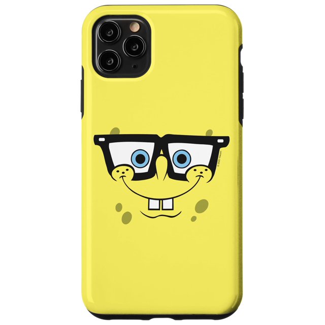 Funda para iPhone 11 Pro Max de SPONGEBOB con diseño Nerd