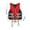 Red, variant on Blueek Green High Buoyancy Reflective Adult Life Jacket - Adjustable Swim Vest for Emergency Safety in Water Sports(L)