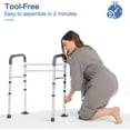 FSA/HSA Eligible Toilet Safety Rails Foldable, Stand Alone Toilet Frame