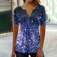 thumbnail image 1 of SMihono Hauts pour Femmes Été Décontracté Mode Imprimé Col Rond Manches Courtes T-shirt Ample Blouse Chandail Oversize T-shirt pour Femmes, 1 of 5