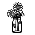 thumbnail image 2 of 3 jarrones de flores para colgar en la pared, decoración interior de hierro forjado, 2 of 6