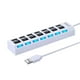 thumbnail image 1 of Hub USB 2.0 de 7 puertos, interruptores individuales, indicadores LED, Plug&Play, para ampliación de portátiles/dispositivos, 1 of 6