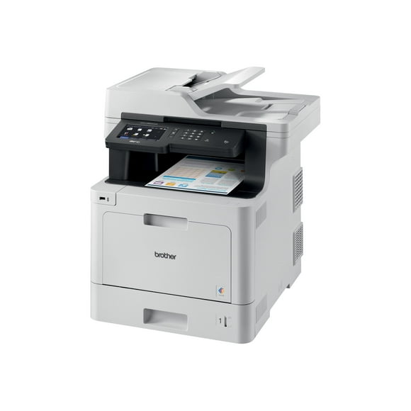 Brother MFC-L8900CDW - Multifunction printer - color - laser - Legal (8.5 in x 14 in) (original) - A4/Legal (media) - up to 33 ppm (copying) - up to 33 ppm (printing) - 300 sheets - 33.6 Kbps - USB 2.0, Gigabit LAN, Wi-Fi(n), USB host, NFC