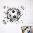 thumbnail image 3 of BEMS-3D extraíble fútbol agrietado pared arte pegatina favor dormitorio, 3 of 5