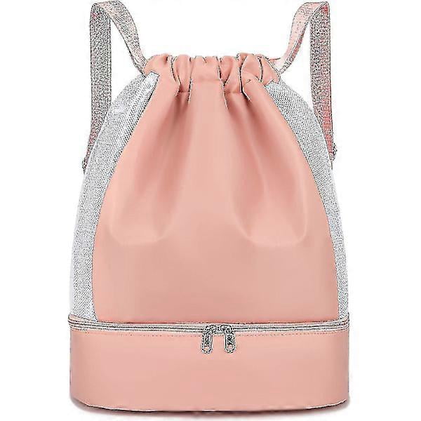 Gym Bag Kids, Gym Drawstring Backpack, Waterproof Backpack With Shoe Compartment