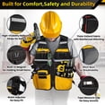 thumbnail image 4 of Chaleco TooCust Electrician para hombre con 22 bolsillos y reflectante, 4 of 7