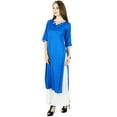 thumbnail image 3 of Bimba Women Summer Rayon Kurta Kurti 3/4 Sleeve Formal Tunic- Custom Clothing, 3 of 6