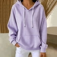 thumbnail image 1 of Neewe Womens Hoodies Casual Loose Long Sleeve Drawstring Pullover Sweatshirts Lightweight Hooded Tops with Pocket, 1 of 6