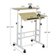 thumbnail image 2 of YYAo Computer Desk,Work Station Desk, Computer Desk,Mobile Standing up Desk Adjustable Computer Desk Tilting Workstation-Natural, 2 of 9