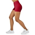 thumbnail image 6 of Gilbin Ultra Soft High Waist Yoga Stretch Mini-Bike Shorts for Women-Many Colors-One Size & Plus Size (Burgundy S-L), 6 of 7