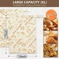 thumbnail image 3 of Reusable Beeswax Bread Bags for Fermenting/Homemade Bread, Natural Cotton Beeswax Bags for Freshness and Refrigeration, New Upgraded Food Storage Bags, Large Capacity, Easy to Carry 12*17 inch, 3 of 7