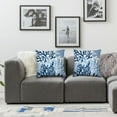 thumbnail image 3 of COMIO  Beach Ocean Nautical Coastal Navy Blue Starfish Coral Throw Pillow Cover Pillowcase  (Set of 2) Decor, Summer Beach Farmhouse Sofa Bed Bedroom Home Decoration, 3 of 6