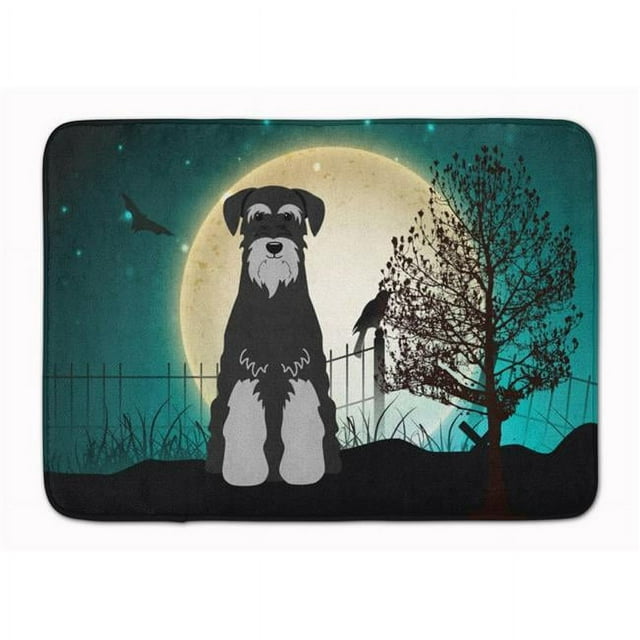 Carolines Treasures BB2224RUG Halloween Standard Schnauzer Black & Grey Machine Washable Memory Foam Mat