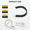 thumbnail image 2 of 24Pcs 48mm(1-7/8") Abrazadera de cable aislada con recubrimiento de goma de acero inoxidable, abrazadera de tubo R, negra, 2 of 6