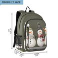 thumbnail image 2 of FORMRS School Backpack 17" Student Travel Bag with Laptop Compartment, Gray Cute Snowmen, 2 of 7