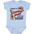 thumbnail image 3 of Inktastic I Listen to Country Music with My Daddy Guitar and Hat Boys or Girls Baby Bodysuit, 3 of 5