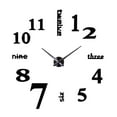 thumbnail image 2 of Reloj de pared moderno acrílico sin marco, calcomanía digital, reloj colgante DIY silencioso para pequeño negro, 2 of 9