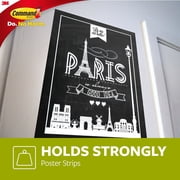 Poster Strips Removable, Holds Up to 1 lb, 5/8 x 1 3/4, White, 256/Pack