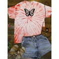thumbnail image 3 of Monarch Butterfly Handdrawn Tie Dye Cyclone Women -Image by Shutterstock, Female Small, 3 of 4