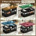 thumbnail image 3 of 40" Lift Top Coffee Table,4 in 1 Multi-Function Lift Coffee Tables with Storage Drawers and Hidden Compartmen,Farmhouse Coffee Table with Lifting top for Living Room,Black, 3 of 16