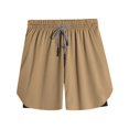 thumbnail image 4 of Youmylove Comfort Mens Shorts Mens Casual Shorts Elastic Drawstring Lightweight Summer Beach Shorts With Pockets Casual Loose Shorts, 4 of 4