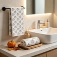 thumbnail image 4 of Cififendec Thanksgiving Harvest Hand Towel Set, 23.62"×15.75", 2 Pcs Soft Skin-Friendly Pumpkin Print Absorbent Towels for Fall Bathroom Vanity Decor, 4 of 6