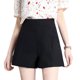 thumbnail image 2 of Minnieouse Primavera Verano cintura alta elegante Color sólido Casual A-line pantalones cortos sueltos pierna ancha traje Delgado señoras Prendas para la parte inferior del cuerpo Negro S, 2 of 6