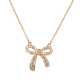 thumbnail image 3 of Collar para Mujer con Baño de Oro 14k LuckyLy, Cadena con Dije de Moño Coquette con Zirconia Cúbica, Modelo Linda dorado Unitalla, 3 of 6
