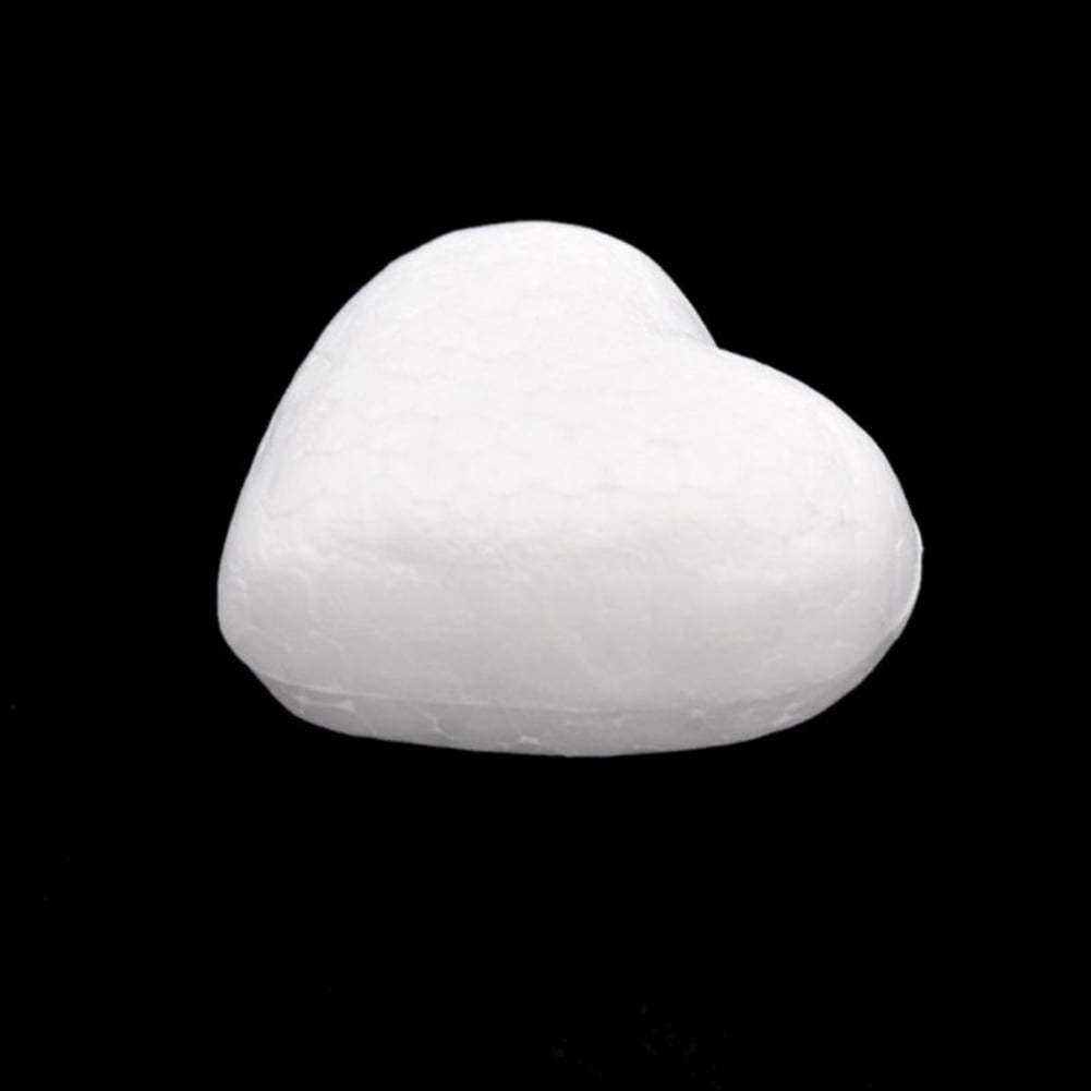HEVIRGO White Foam Styrofoam Polystyrene Modelling DIY Craft Heart Shape  Party Decor Black EPS Foam 