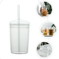 thumbnail image 2 of Glass Straw Cup Large Capacity Glass Cup Household Beverage Cup Glass Drinking Cup, 2 of 9