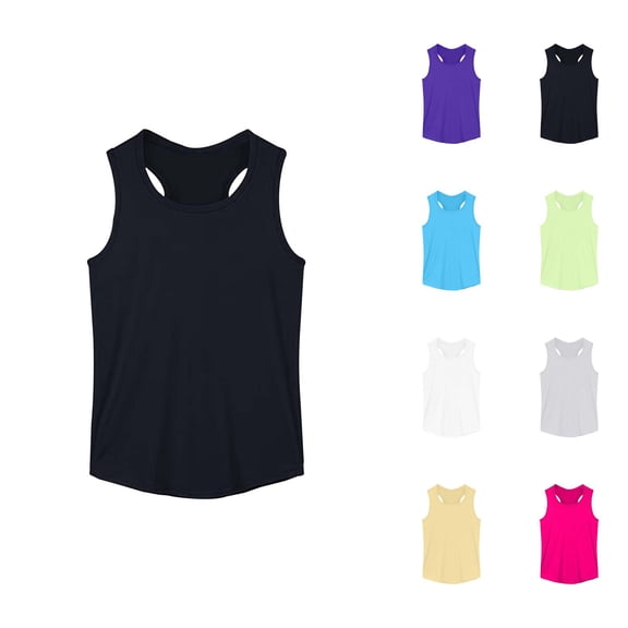 Girls Shirts Tank Tops for Summer Comfort Stretchy Sleeveless Casual Wear Soft Blend Breathable Loose Fit for Daily Outdoor Activities
