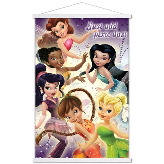 Disney Tinker Bell - Fairies Wall Poster with Wooden Magnetic Frame, 22.375" x 34"