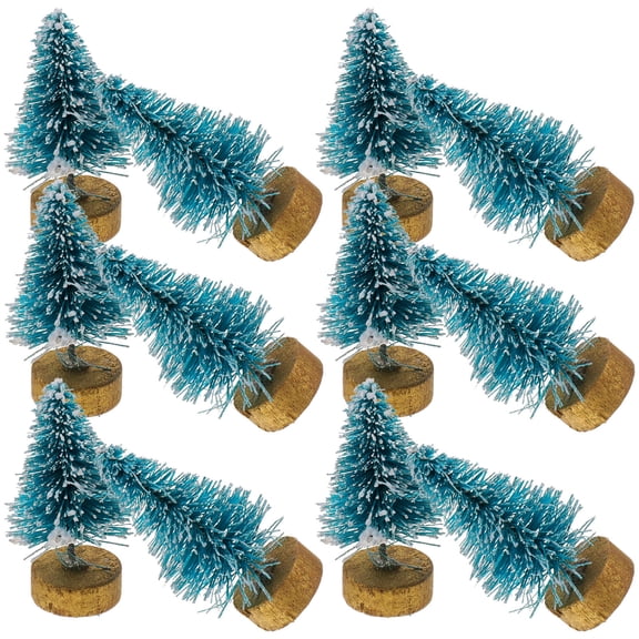 NICEXMAS 24pcs Christmas Adornment Mini Christmas Tree PVC Decorative for Home Decor Office Decor