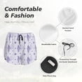 thumbnail image 5 of Disketp Bouquet and Lavender Flowers Print Women's Shorts Workout Shorts for Athletic Gym Running Shorts with Phone Pockets, 5 of 8