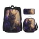 thumbnail image 1 of Fotbe Purple Flower Lazy Cat Set Escolar 3 en 1 para Niños - Mochila Duradera con Lonchera Aislante y Estuche para Lápices - Mochila Escolar para Niños y Niñas, 1 of 7