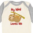 thumbnail image 4 of Inktastic My Mimi Loves Me Sloth Boys or Girls Long Sleeve Baby Bodysuit, 4 of 5