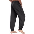 thumbnail image 5 of GIRUNS Men's Pajama Pants Soft Casual Sleep Pants With Pockets Elastic Waistband Sleepwear Pants With Drawstring Black L, 5 of 6