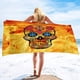 thumbnail image 3 of Toalla de playa con calaveras de microfibra para gimnasio, viajes, fitness, spa, mujeres y niñas, secado rápido, sin arena, tamaño grande, 3 of 5