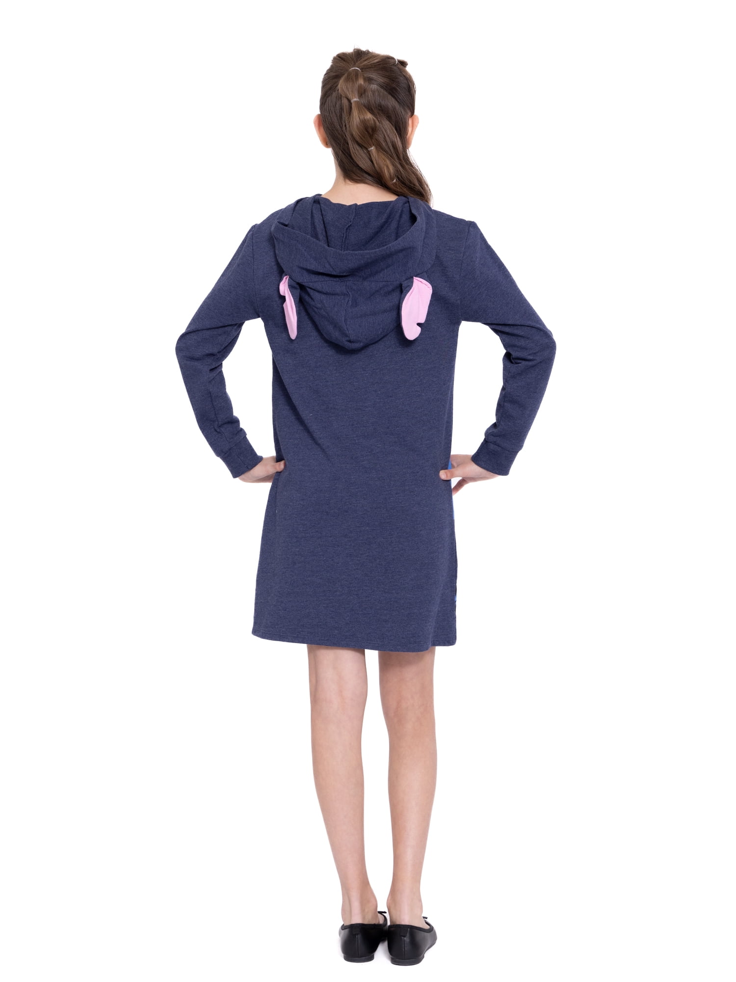 Stitch Girls Hooded Long Sleeve Cosplay Dress, Sizes 4-12