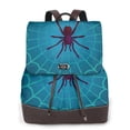 thumbnail image 1 of Disketp Spider And Cobweb Mochila de Cuero para Mujer, Bolso de Espalda Antirrobo con Estilo para Viaje, Trabajo y Uso Diario, 1 of 4